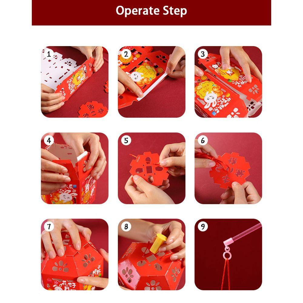 Lồng Đèn Điện Tử Hình Thỏ Hoạt Hình Phong Cách Trung Hoa Cổ Điển