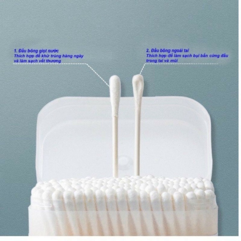 Tăm bông Vcool cho bé lõi giấy  - Tăm bông trẻ em kháng khuẩn V-coool