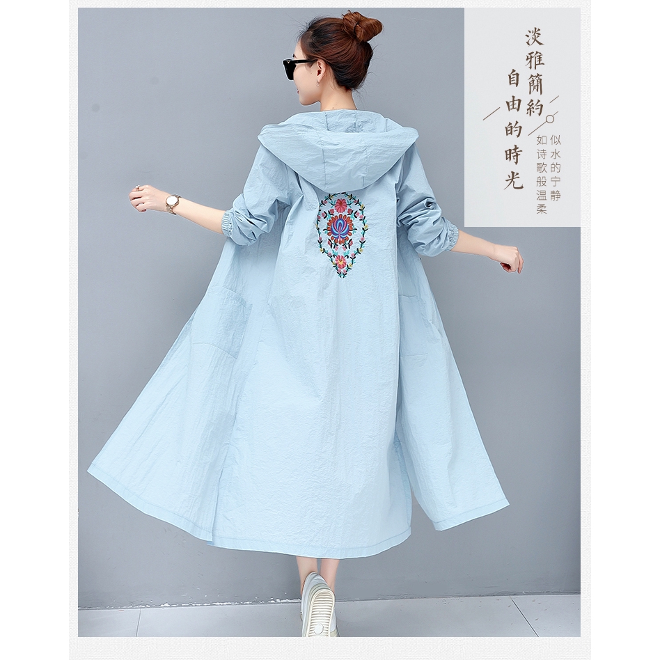 Áo khoác gió nữ chống nắng siêu mỏng dáng dài phong cách cổ điển | BigBuy360 - bigbuy360.vn