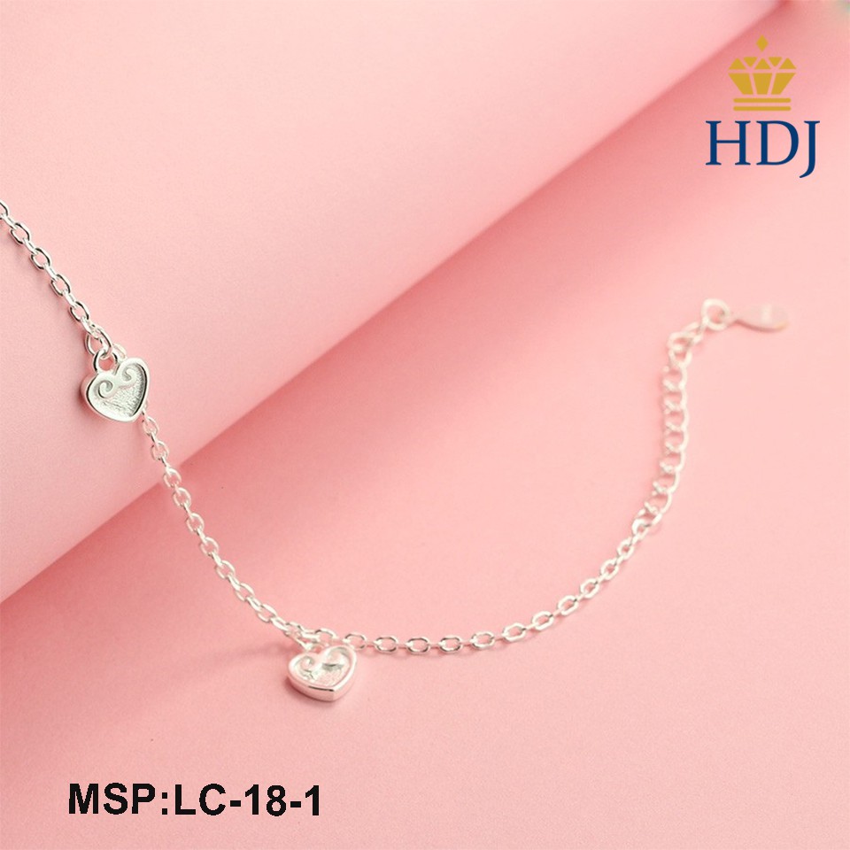 Lắc chân nữ bạc hình trái tim đính đá đơn giản trang sức cao cấp HDJ mã LC-18-1 Hàng Xuất Khẩu | BigBuy360 - bigbuy360.vn