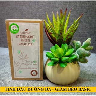Tinh dầu dưỡng da giảm béo điêu khắc body Basic Oil - Sunhope