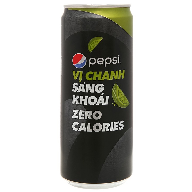 Lốc 6 lon nước ngọt Pepsi không calo vị chanh 330ml