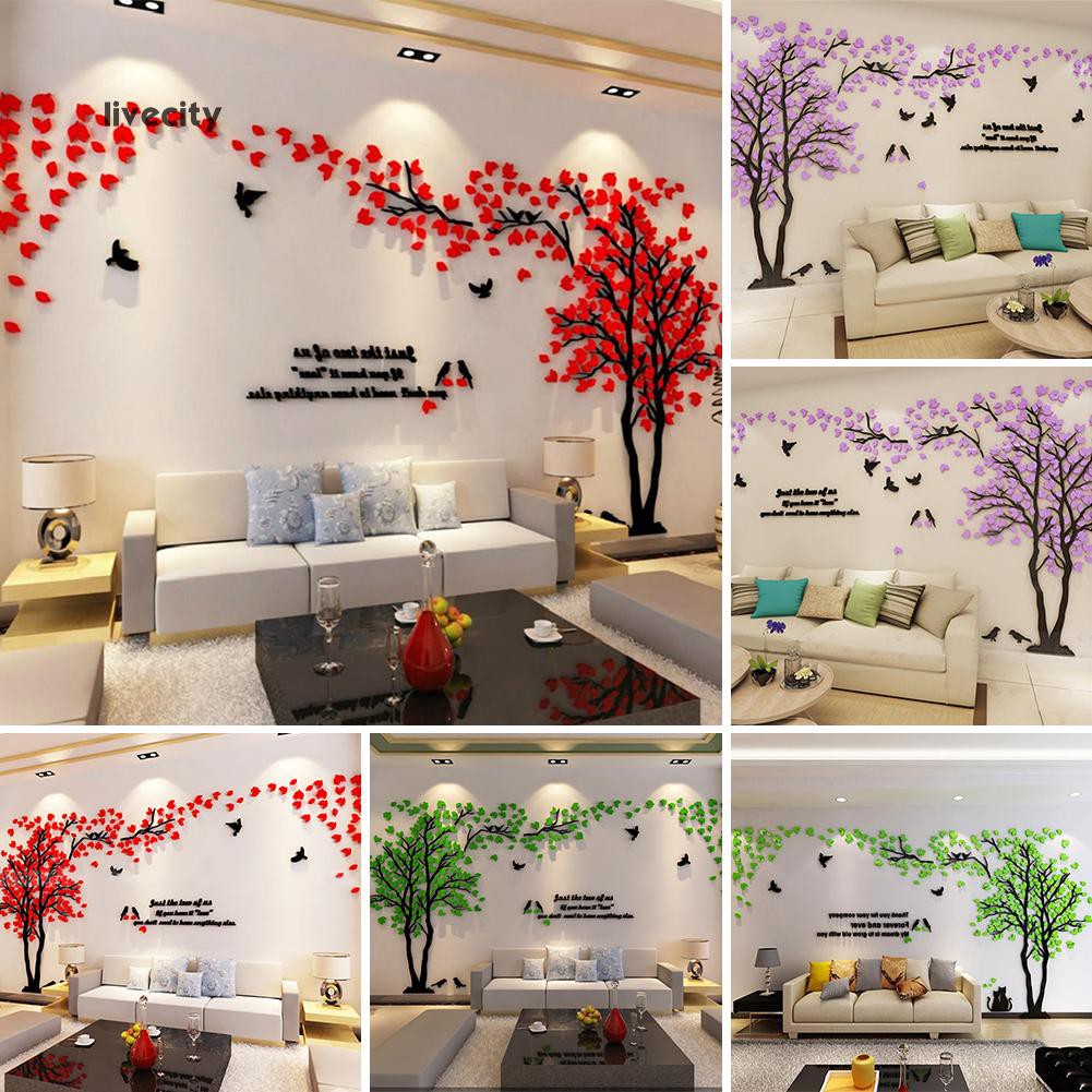 Giấy dán tường 3D thiết kế hình cây cối độc đáo để trang trí nhà