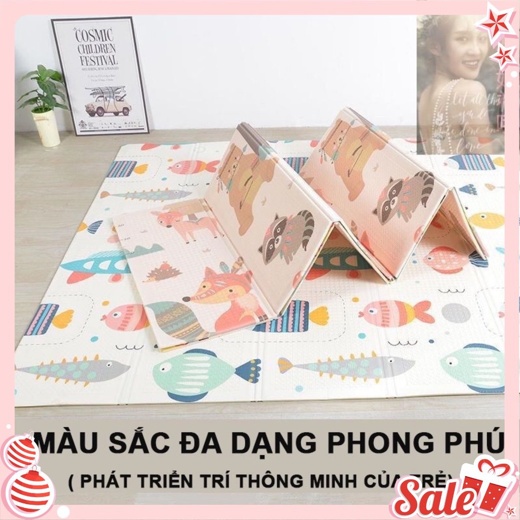 Thảm chơi cho bé 2 mặt gấp gọn thảm xốp Maboshi an toàn 1.8x2m fias thông minh tiện lợi tổng kho gia dụng Thảo Nguyên