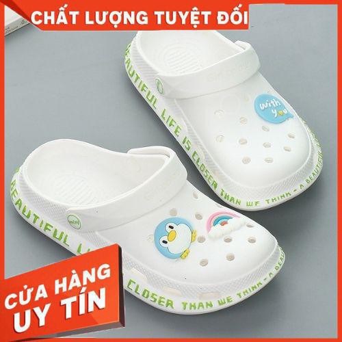 [SALE 2 NGÀY DUY NHẤT] Dép CROSS  cá, dép sục độn đế đi mưa tặng kèm đầy đủ jb siêu cute