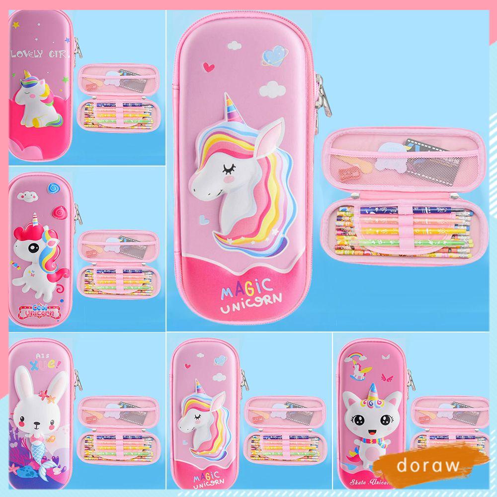 Hộp Đựng Bút EVA Họa Tiết Kỳ Lân 3D Dễ Thương