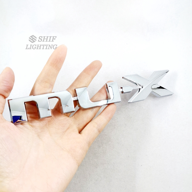 Decal dán trang trí xe hơi hình logo chữ MUX MU-X bằng ABS Chrome thay thế cho ISUZU