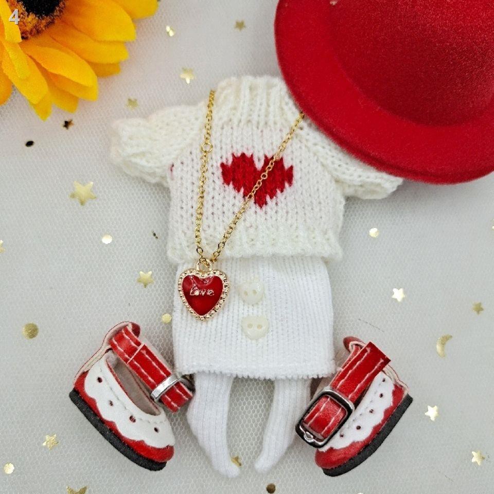 2021 【HOT】♧Bộ áo len búp bê tám điểm đồ chơi BJD trong nước 17cm Quần trẻ em có thể đeo được