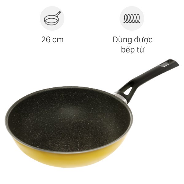 Chảo sâu đáy từ EASY COOK 26cm, tay cầm Hope nhiều màu