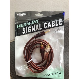 Dây loa kết nối 3.5mm Sang 2rca Dài 1.5m Màu Đen Chuyên Dụng Cho Điện Thoại / Máy Tính Bảng / laptop