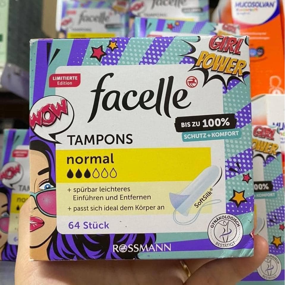 Băng vệ sinh Tampon Facelle Đức đầy đủ size