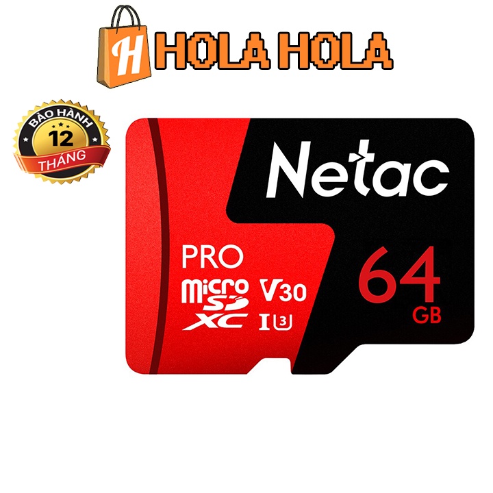 Thẻ nhớ Netac 64Gb Class 10 chuyên camera BẢO HÀNH 12 THÁNG