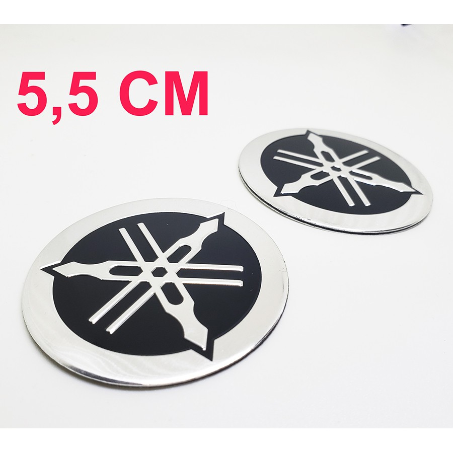 2 DECAL NHÔM LOGO YAMAHA SIZE 5.5CM