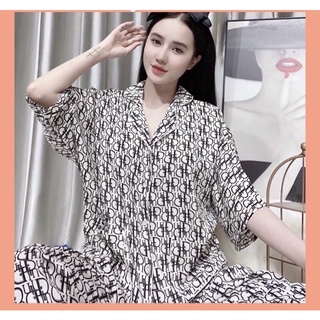 Bộ pỵjama Dior chất lụa kate sành điệu { ảnh thật }