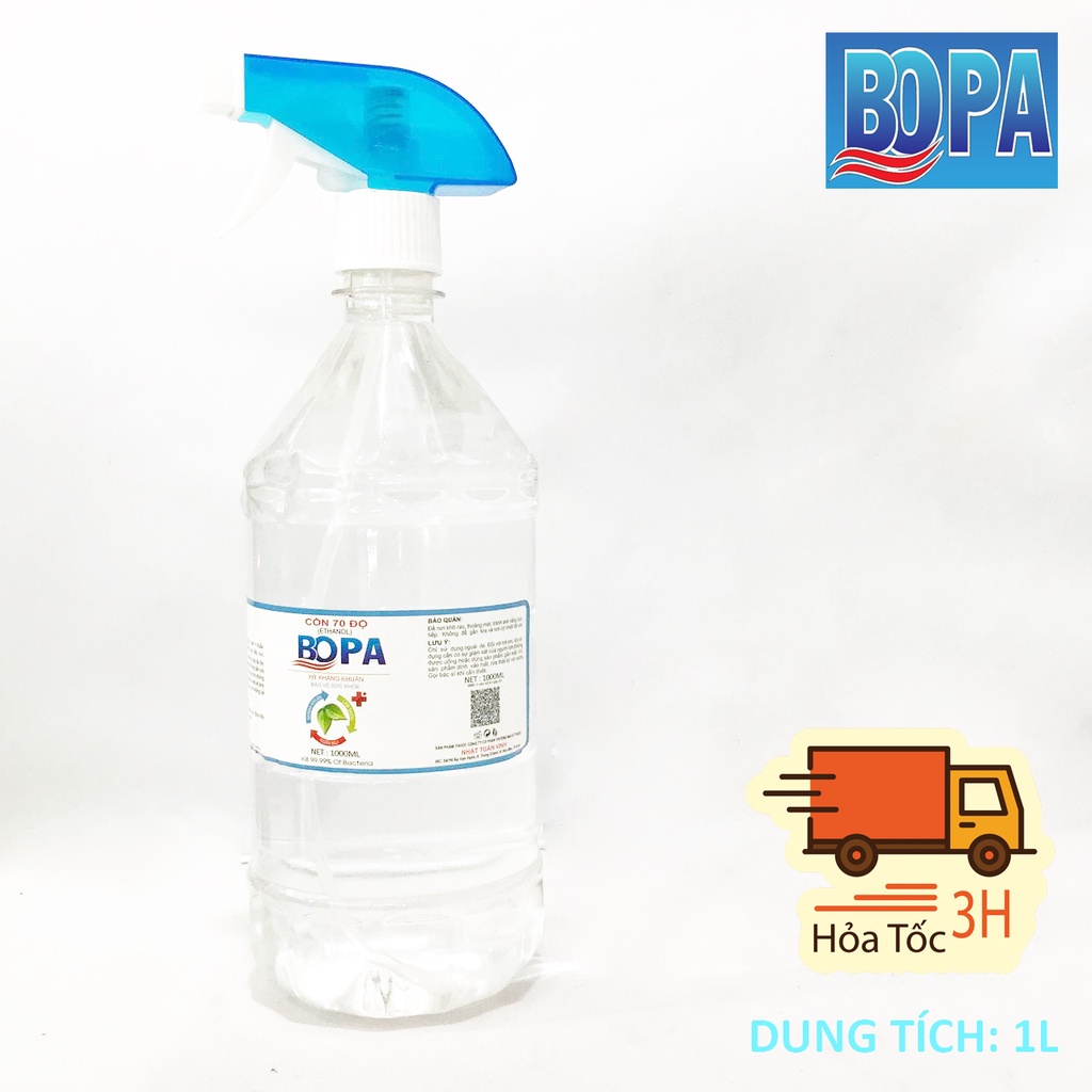 Cồn Y Tế 70 Độ 1 Lít Sát Khuẩn BOPA Chính Hãng