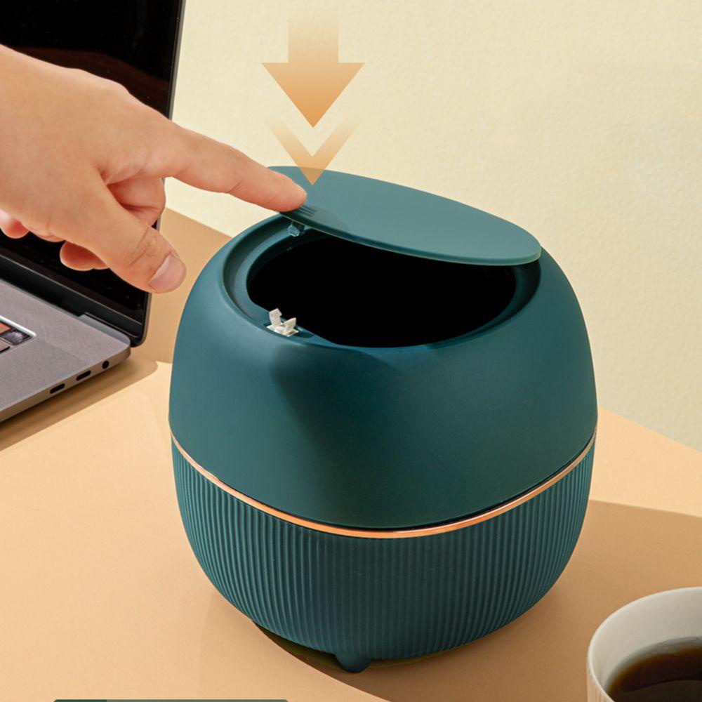 Thùng Rác Để Bàn Có Nắp Dạng Nhấn Đa Năng Sáng Tạo Sang Trọng