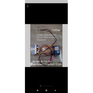 Phát Điện Gió 12v - 36v DIY với AC Servo Motor 100w kèm Cầu Diot