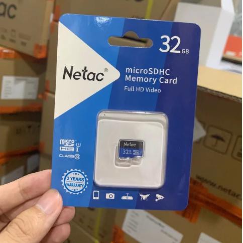 Thẻ nhớ microSD (Chính hãng) Netac 32GB class 10, tốc độ đọc 80 - 100mb/s, tốc độ ghi 10mb/s. Ghi hình 4k