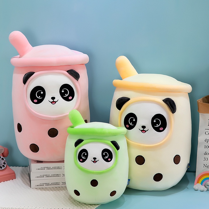 Gấu Bông Gối Ôm Hình Ly Trà Sữa Bằng Nhung Dễ Thương Xinh Xắn
