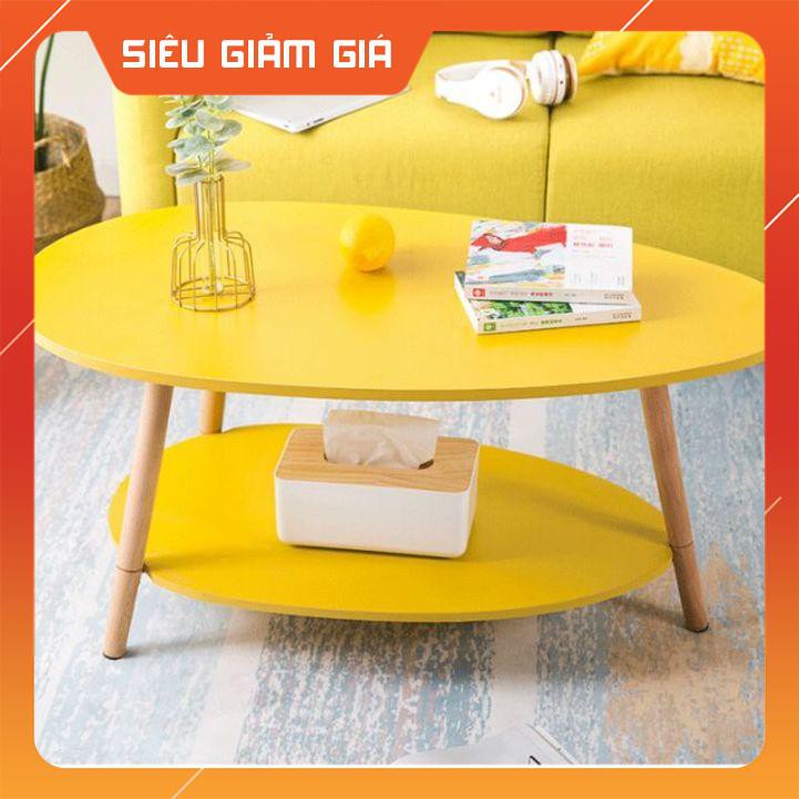 Bàn trứng 2 tầng phong cách hợp với bàn sofa .GP56