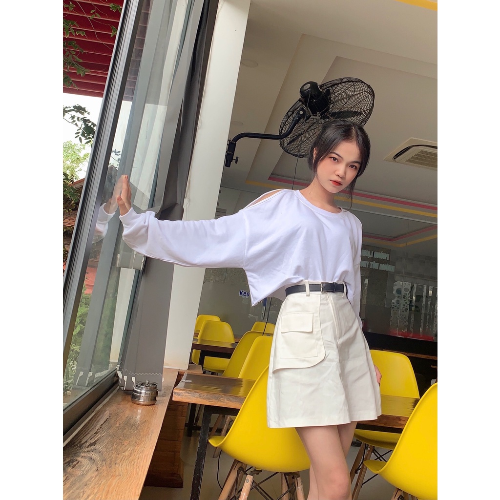 Chân váy kaki ngắn