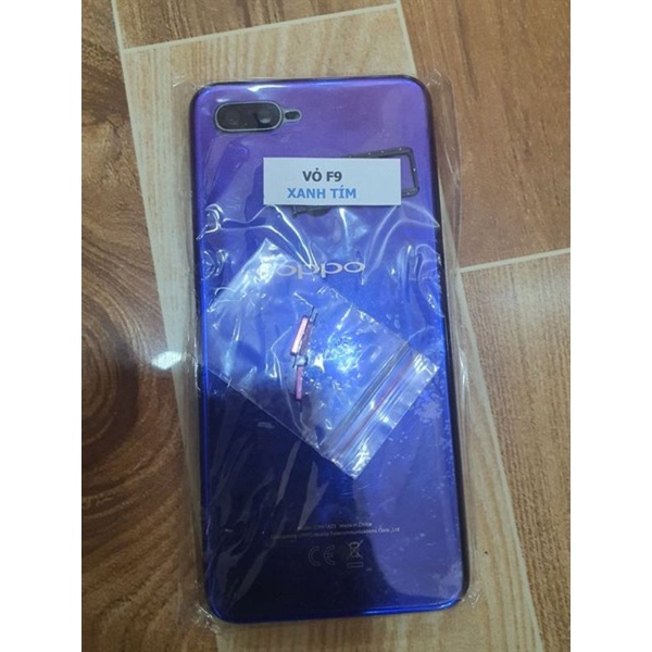 Vỏ oppo F9 bộ có khay sim,nắp lưng có kính camera