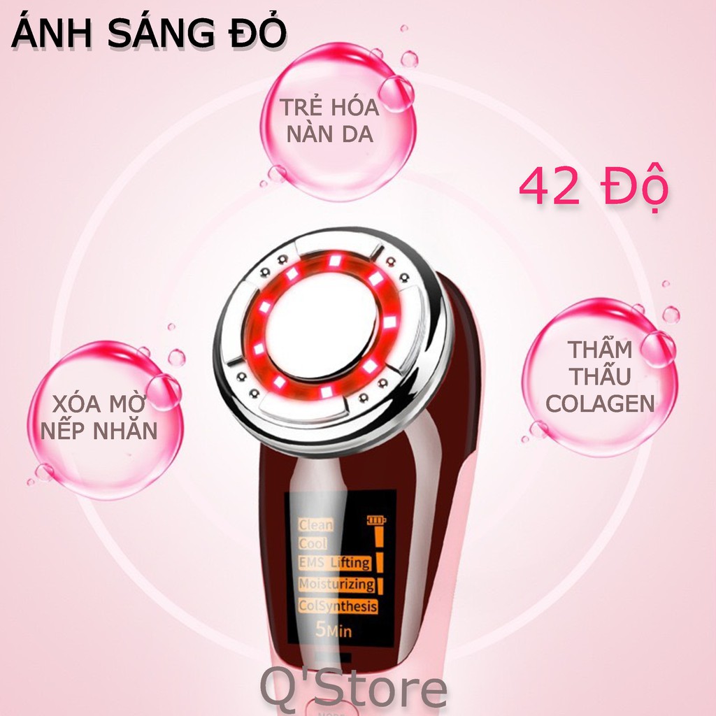 Máy massage mặt nóng lạnh⭐KÈM QUÀ TẶNG⭐Đẩy sâu tinh chất điện di,trị liệu ánh sáng sinh học [ILF-9001][Bảo hành 6 tháng]