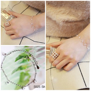 LẮC TAY NỮ BẠC 925 ĐÍNH ĐÁ PHA LÊ BV01