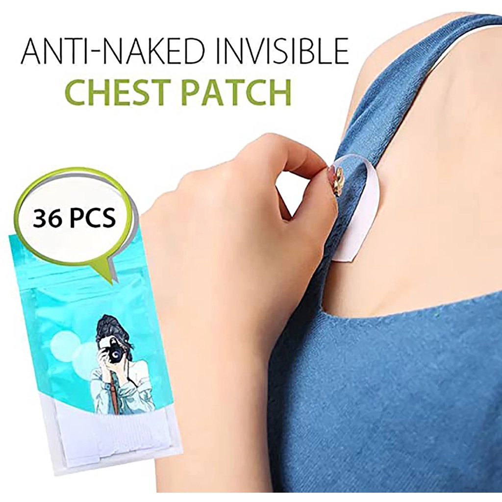 Set 36 Băng Dính Hai Mặt Cố Định Đồ Lót Trong Suốt Vô Hình Chống Nước Chống Trượt Thời Trang