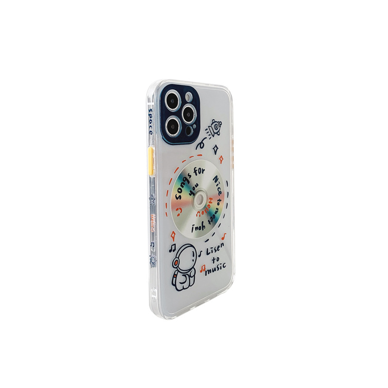 DINUO--Applicable iPhone12 CD 11ProMax mobile phone case XR Apple SE Astronaut Xs Transparent 7/8Plus Female-LQ