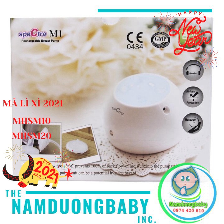 { BB223 } Máy hút sữa Spectra M1 (hút đơn, có chế độ sạc pin) ( MKBLN )