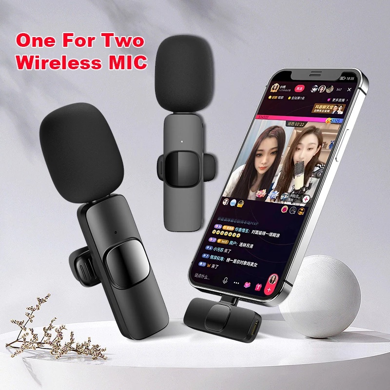 Micro Không Dây Vlog Cổng Sạc Usb Loại C Ghi Âm Giọng Nói Thấp Cho Điện Thoại Di Động