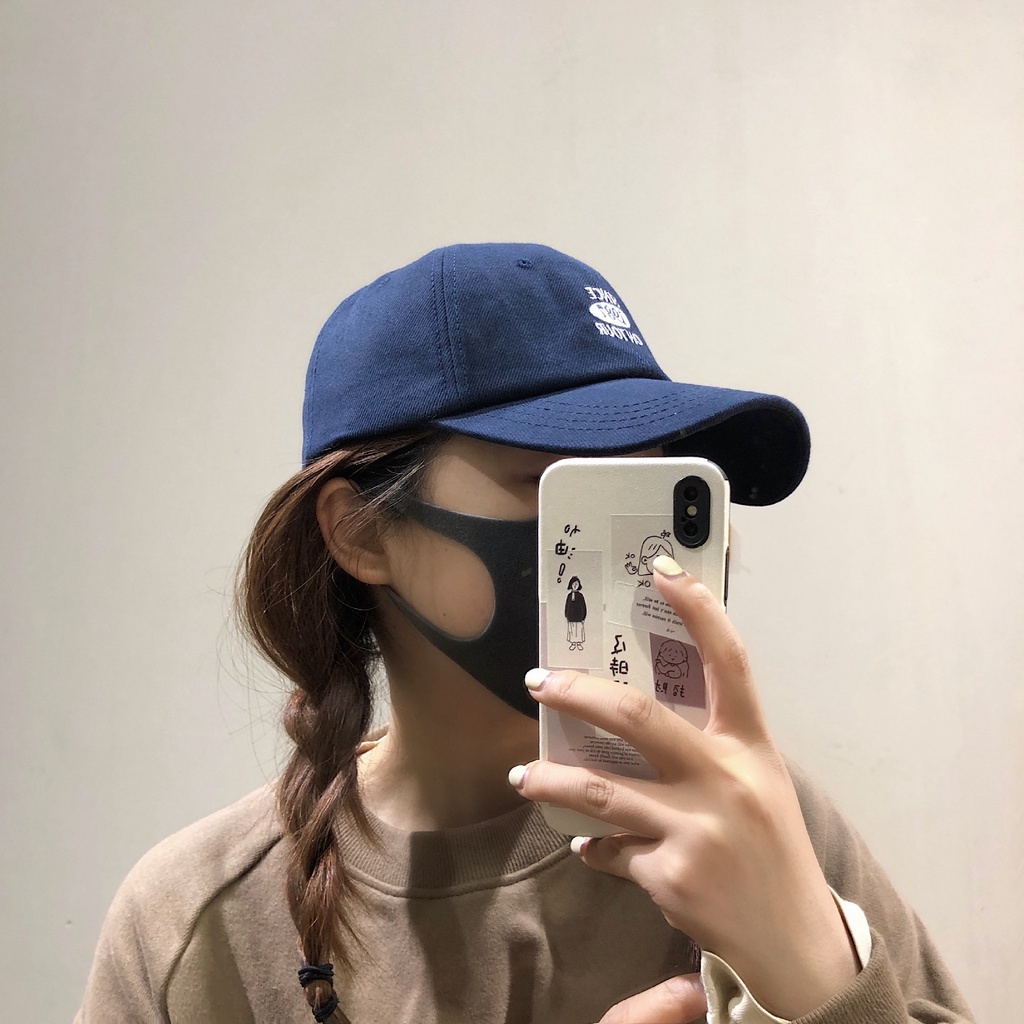 Mũ Lưỡi Trai Màu Xanh Navy Phong Cách Hàn Quốc Thời Trang Xuân Hè Cho Nữ