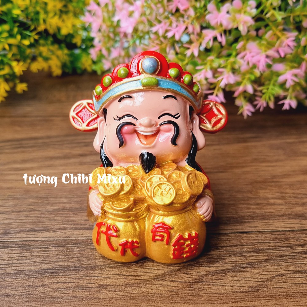 Tượng Thần Tài 7cm ôm túi tiền