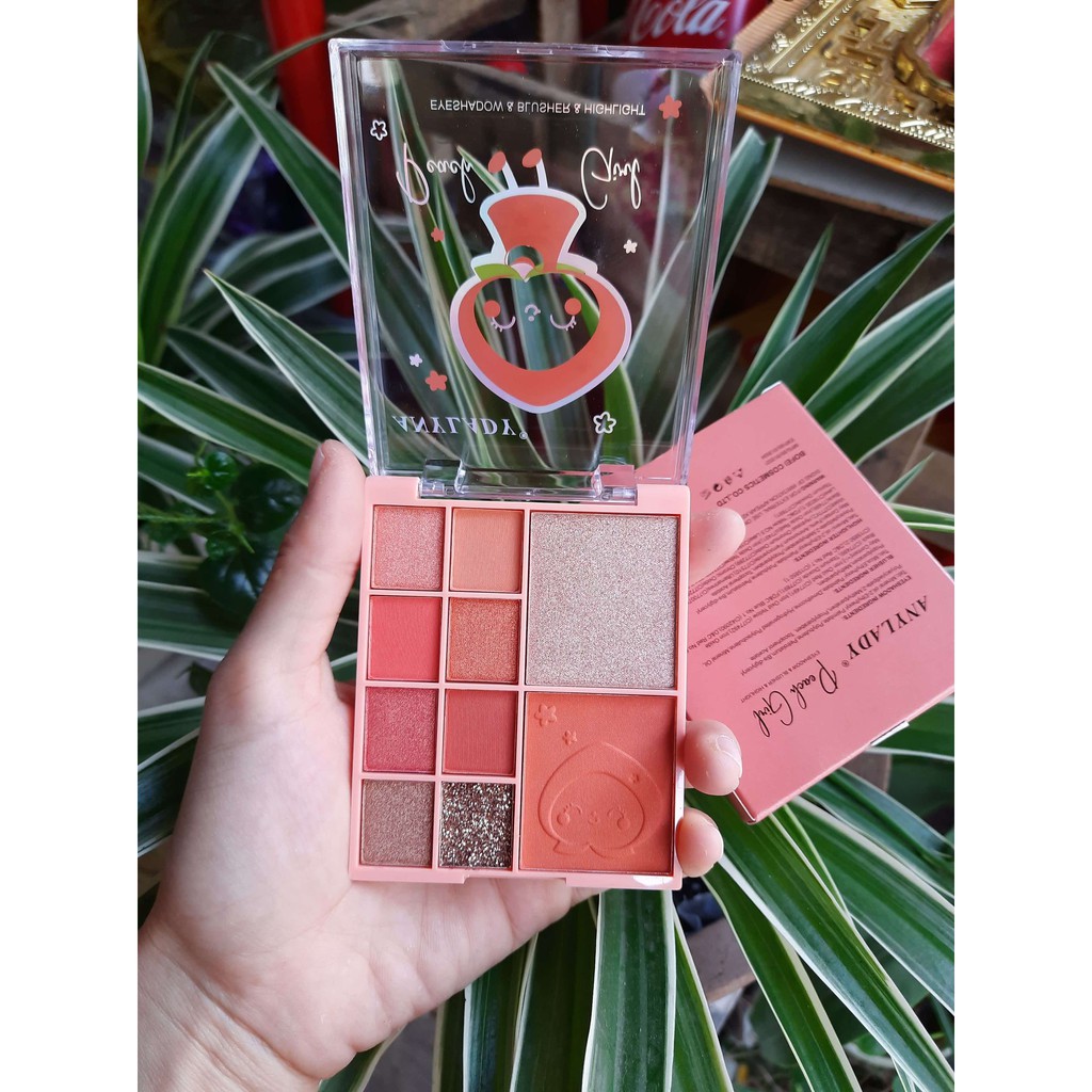 Phấn mắt Any Lady  Peach Girl  8 ô màu mắt + 2 ô má hồng