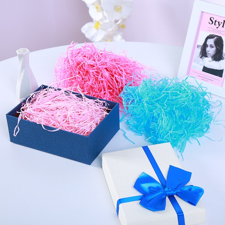 Giấy vụn nhiều màu sắc dùng để trang trí hộp quà 20g