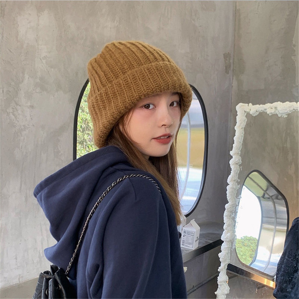 Nón len giữ ấm màu sắc đơn giản dành cho cả nam và nữ