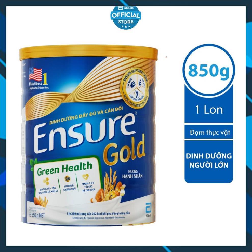 Sữa bột Ensure Gold Đạm thực vật 850g/lon