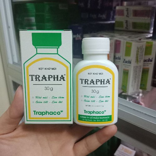 Bột Khử Mùi Trapha, Giúp Phòng Ngừa Và Điều Trị Hôi Nách, Hôi Chân Lọ 30g