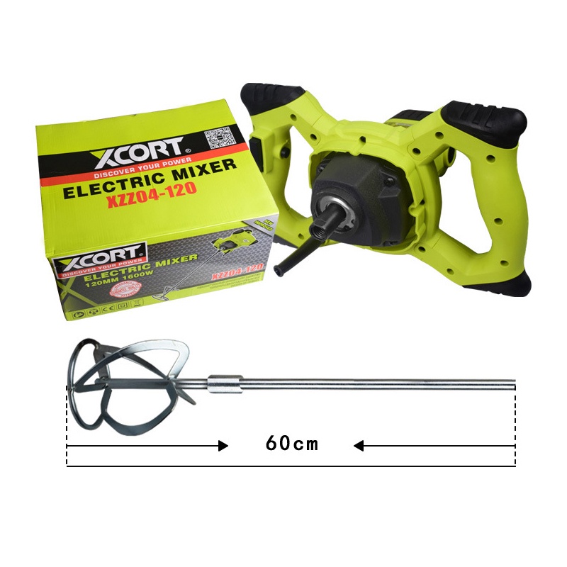 Máy khuấy sơn trộn bột bả 1600W XCORT Model XZZ04-120 5 Cấp độ Kèm thanh khuấy