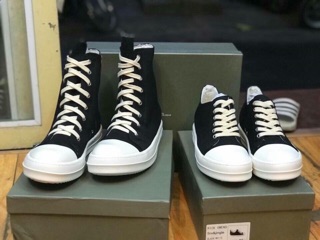 (Full Box) Giầy Rick Owens R.O cổ ngắn
