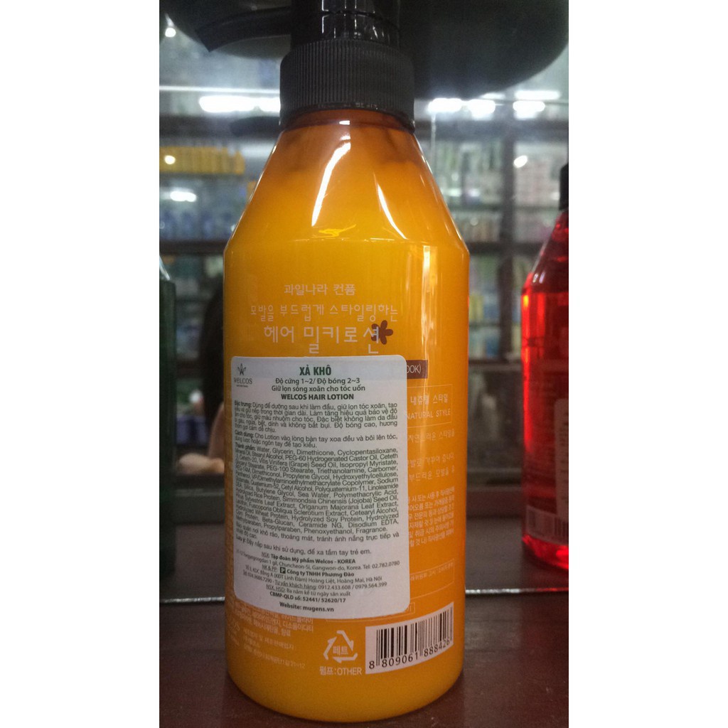 Dầu Xả khô dưỡng và tạo kiểu Tóc Welcos Confume Hàn Quốc 400ml