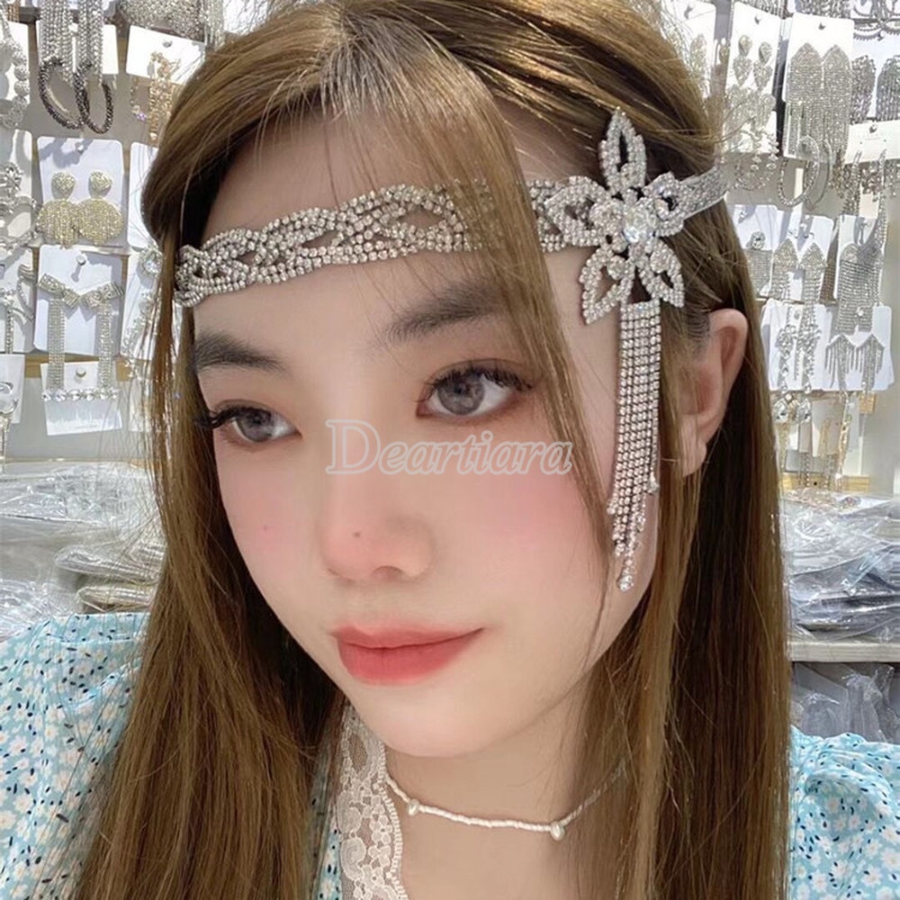 Vòng cổ Đeo Cổ Có Thể Điều Chỉnh Phối Tua Rua Đính Đá Toàn Diện Phong Cách Cổ Điển