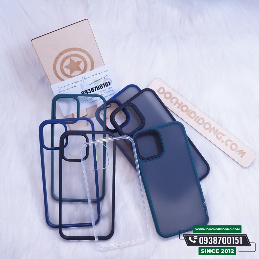 Ốp Lưng IPhone 12 Pro Max Mini Rock Viền Trong Lưng Trong Viền Màu Lưng Nhám Chống Sốc Tổng Hợp