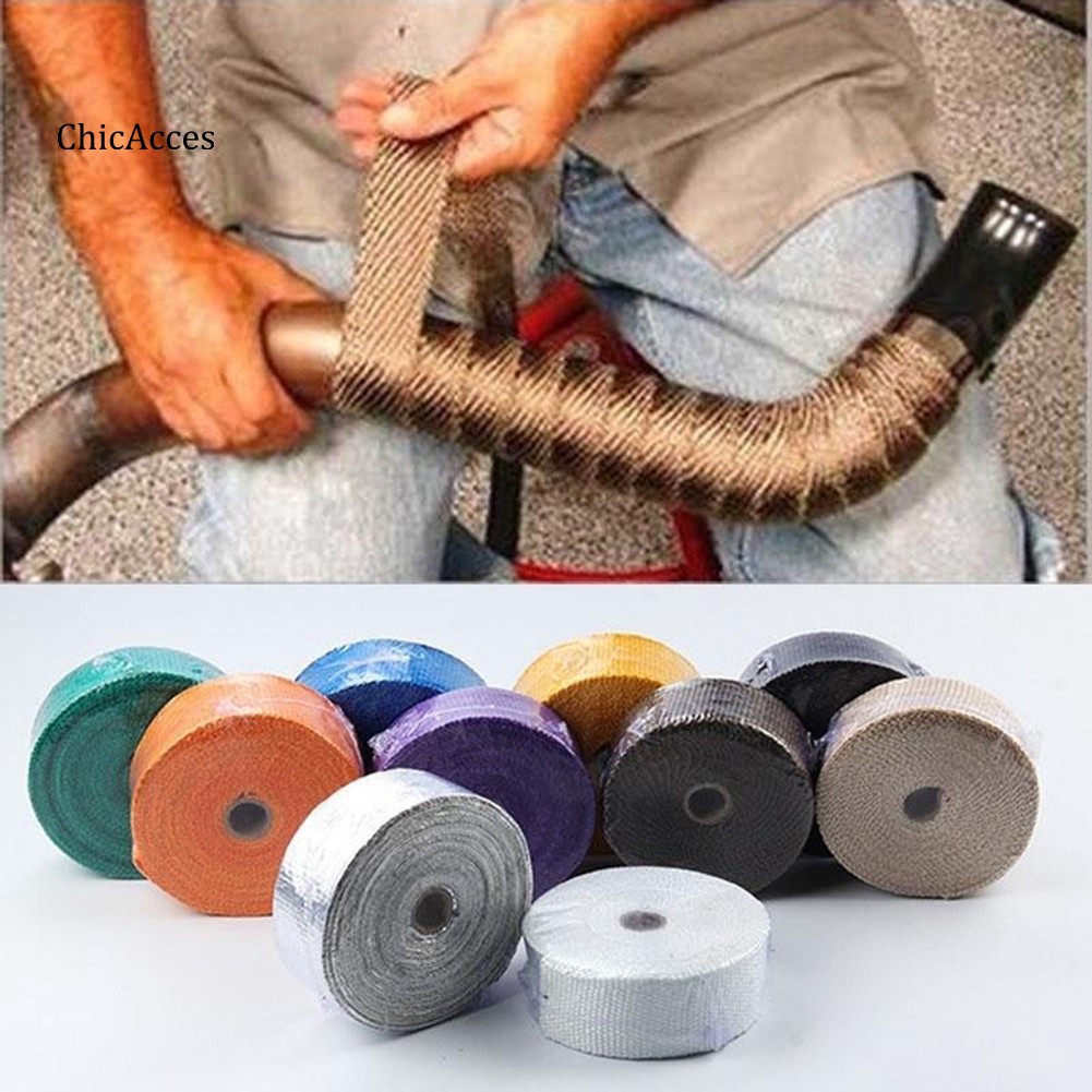 Cuộn băng dính chịu nhiệt 5m bọc ống xả khí xe máy chống nóng