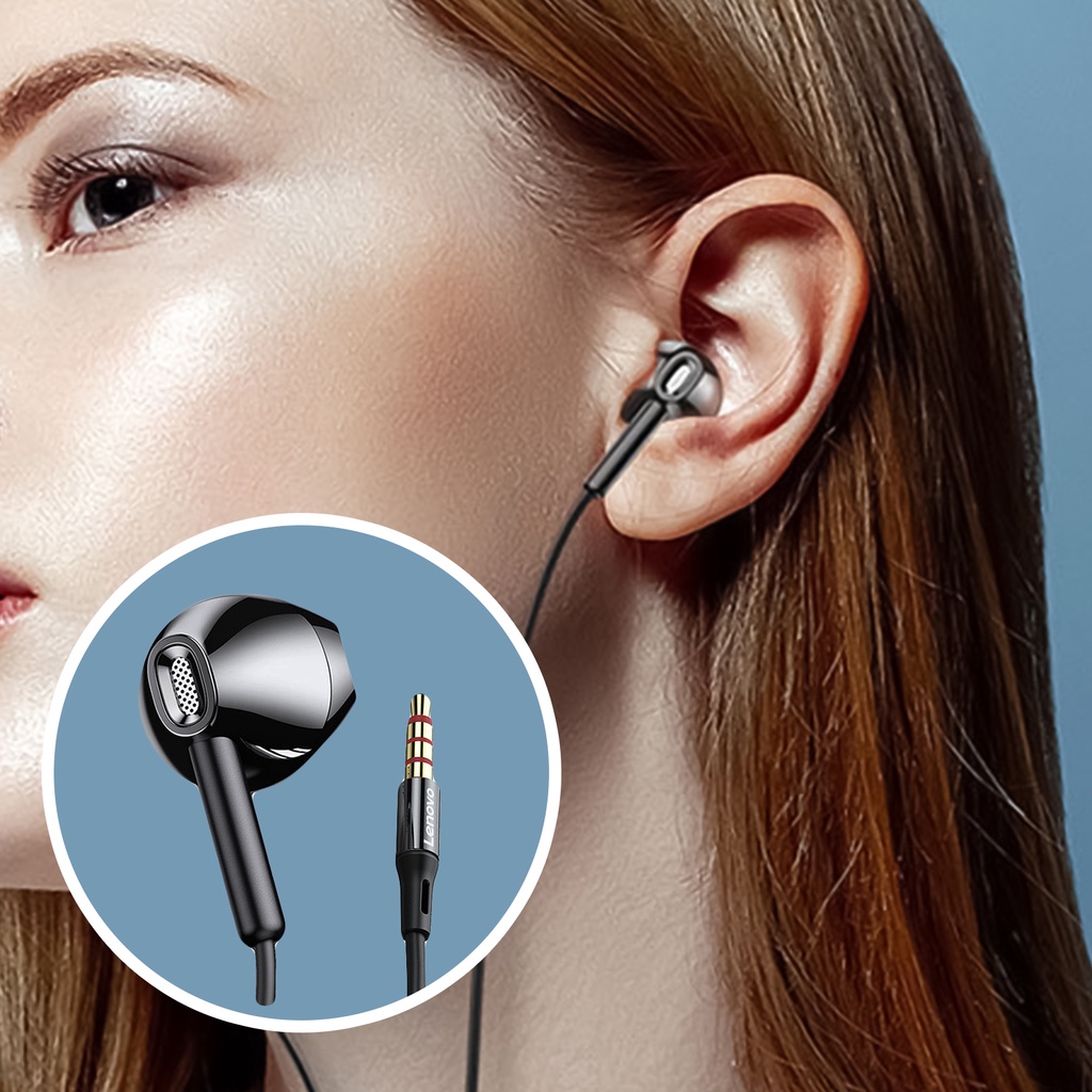 Tai Nghe Nhét Tai Lenovo Xf06 Jack Cắm 3.5mm Âm Thanh Trầm Tích Hợp Micro Tiện Dụng