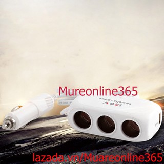 Bộ chia 3 tẩu +2 cổng sạc USB tiện dụng trên ô tô S001