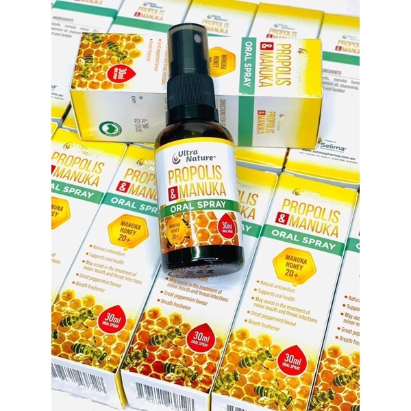Xịt Họng Keo Ong Manuka 20+ Úc Cho Bé 30ml