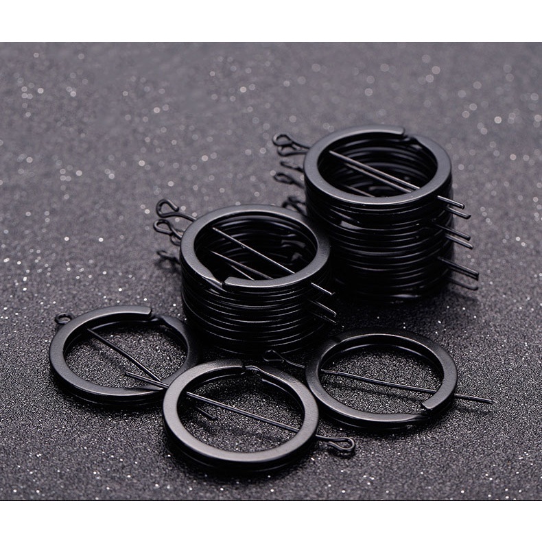 Khoen móc khóa hợp kim mạ đen điện hình tròn dùng mix đồ handmade, phụ kiện thời trang, các vật dụng cần thiết