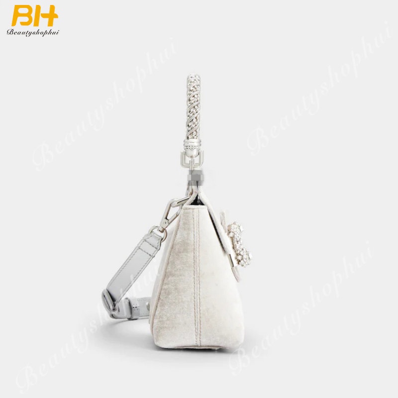 Ví Nhung Cầm Tay Đính Kim Cương Giả Mẫu Mới 2022 Dành Cho Nữ